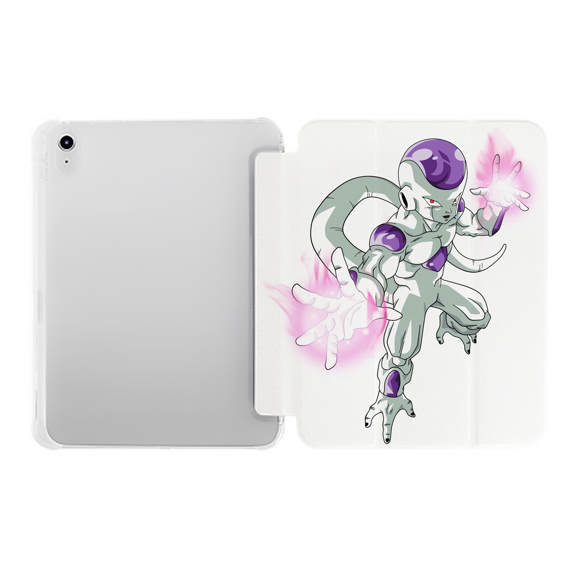 （画像用） ドラゴンボール フリーザ DRAGON BALL Frieza IPad ケース ペン収納付き 三つ折りスタンド PUレザー×シリコン 対応機種9.5/10.5/10.9インチ